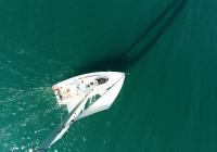 sailing yacht sailboat from sky sails deck